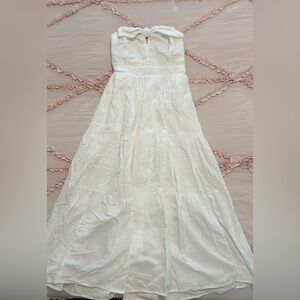 Strapless Madewell White Maxi Sundress